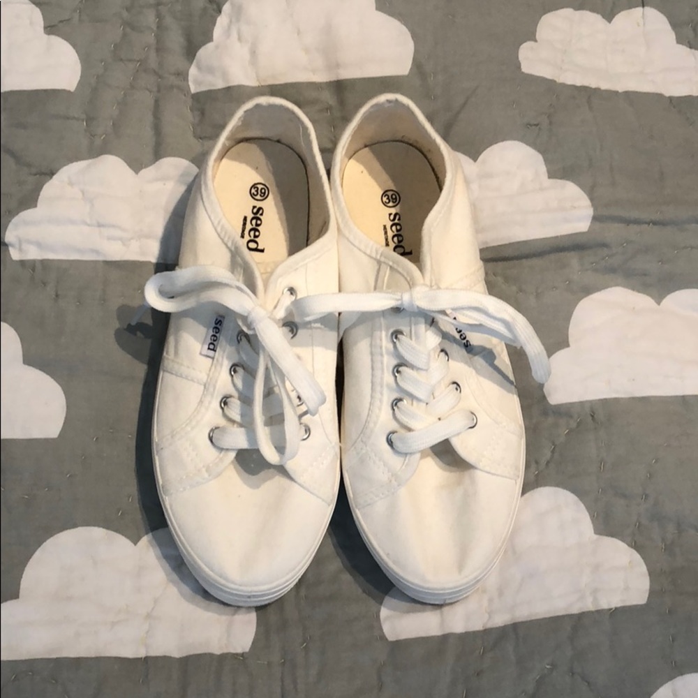 Seed heritage white platform sneaker